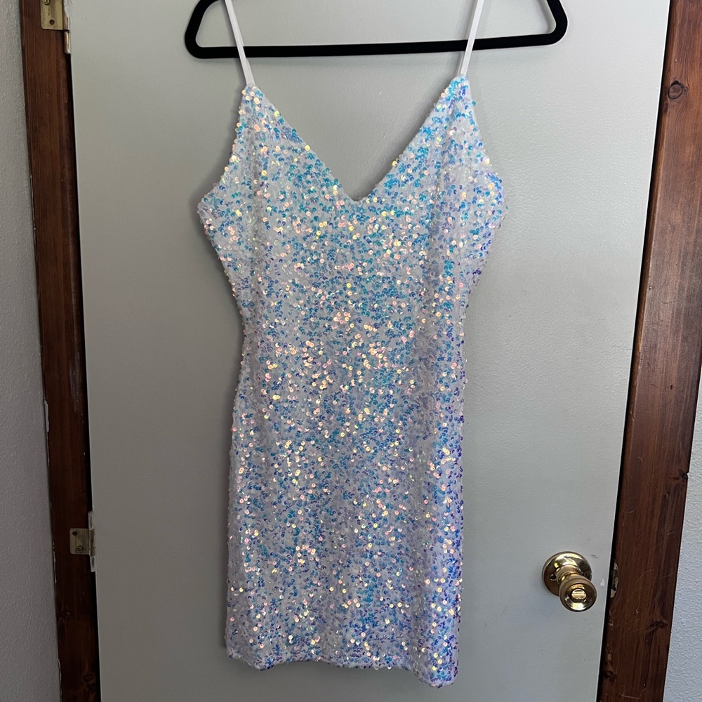 NWOT Sequin-Embellished White Dress